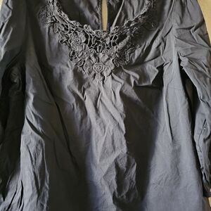 Elegant Black Lace Women's Top